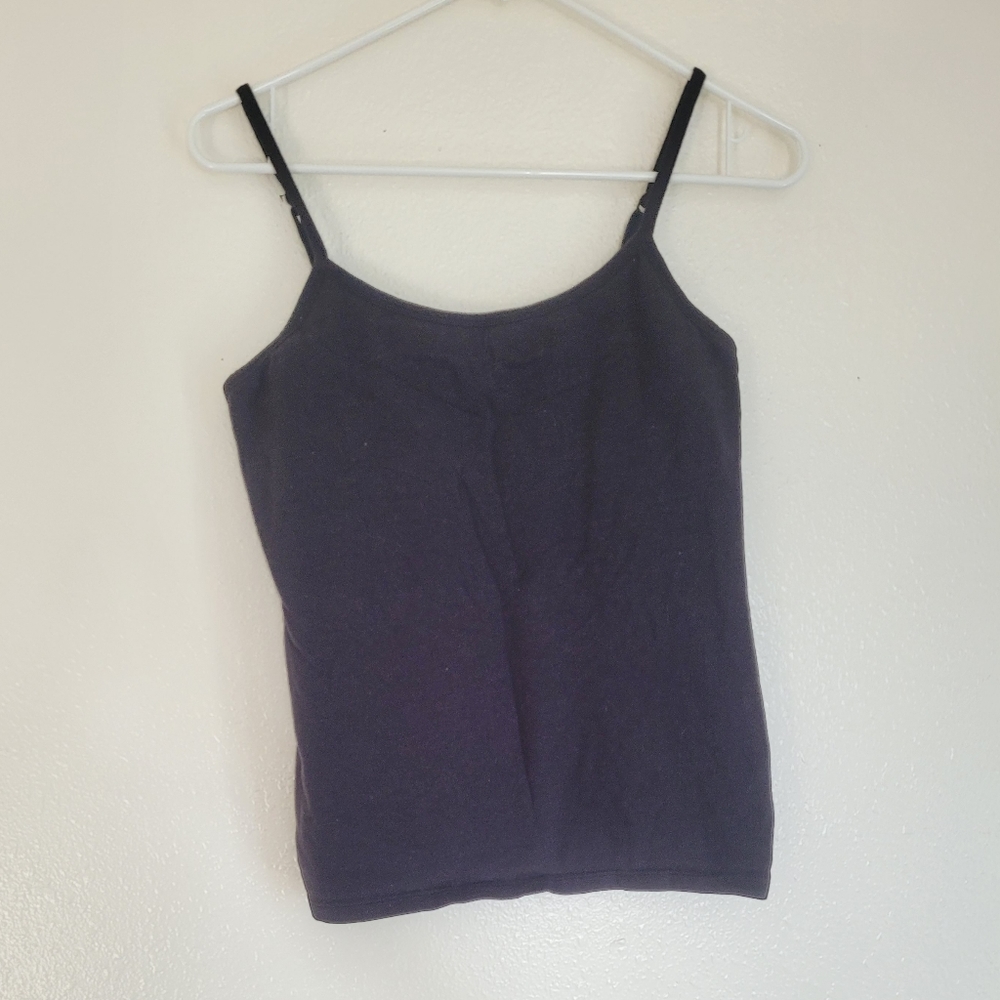 TWO Black Cotton Camis